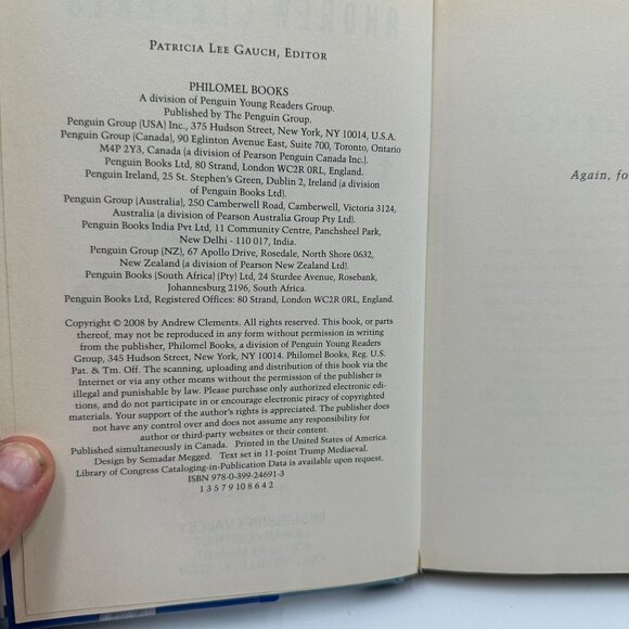Things That Are Andrew Clements Hardcover 2008 Young Adult Fiction Library Copy - Picture 4 of 4
